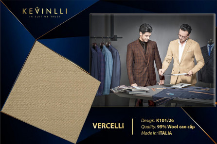 K101/26 Vercelli CVM - Vải Suit 95% Wool - Nâu Trơn